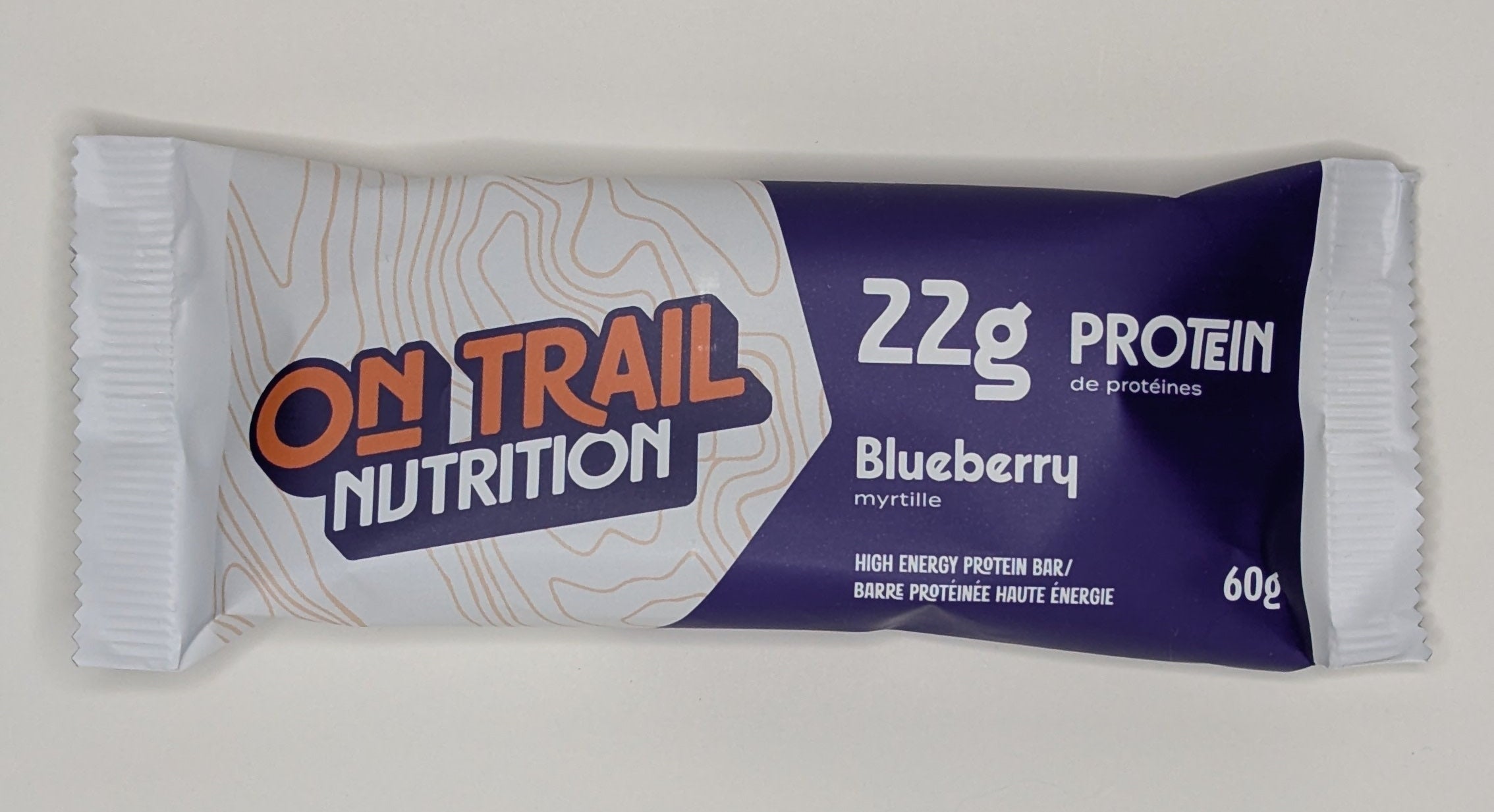 On Trail Nutrition Blueberry high-protein bar