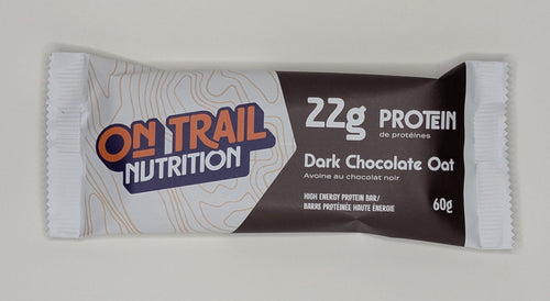 On Trail Nutrition Dark Chocolate Oat high-protein bar